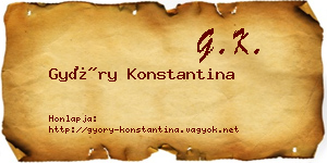 Győry Konstantina névjegykártya